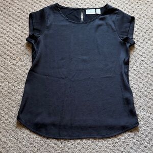 Chico's Classic Black Short Sleeve Top Size 0